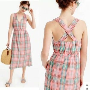 J.Crew Crossback Dress in Vintage Plaid